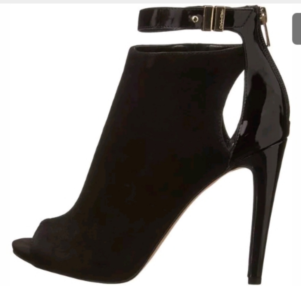 Calvin Klein Black Bootie Heels